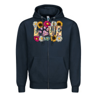Navy love dog Zipper Hoodie - CowhideDigitalArt