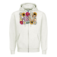 Oatmeal Heather love dog Zipper Hoodie - CowhideDigitalArt