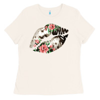 Bone Cowhide And Flowers Lips Ladies Tee - Bettercallsaul