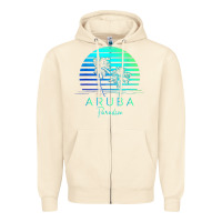 Sandshell Vintage Aruba Beach Tropical Vibes Vacation Souvenir Gift Zipper Hoodie - minhPixels