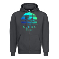 Smoke Vintage Aruba Beach Tropical Vibes Vacation Souvenir Gift Zipper Hoodie - minhPixels
