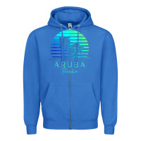 True Royal Vintage Aruba Beach Tropical Vibes Vacation Souvenir Gift Zipper Hoodie - minhPixels