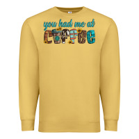 Antique Gold you had me at coffee Premium Sweatshirt - Artiststas