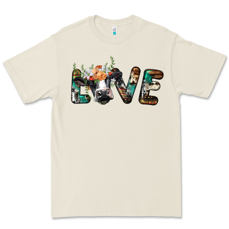 Love With Holstein Cow Premium Tee by BarkalooDesign | Teevron