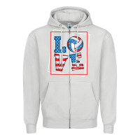 Dove Grey love usa flag volleyball gifts for volleyball fans teen t shirt Zipper Hoodie - minhPixels