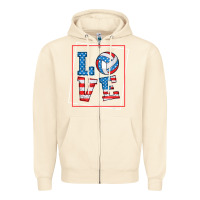 Sandshell love usa flag volleyball gifts for volleyball fans teen t shirt Zipper Hoodie - minhPixels