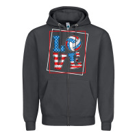 Smoke love usa flag volleyball gifts for volleyball fans teen t shirt Zipper Hoodie - minhPixels