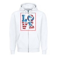 White love usa flag volleyball gifts for volleyball fans teen t shirt Zipper Hoodie - minhPixels