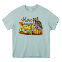 Arona Here Comes Fall Owl Heavy Core Tee - LillyAllenDesigns