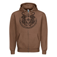 Chestnut sak yant thai tattoo twin tiger muay magical thailand gifts t shirt Zipper Hoodie - minhPixels