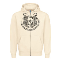 Sandshell sak yant thai tattoo twin tiger muay magical thailand gifts t shirt Zipper Hoodie - minhPixels