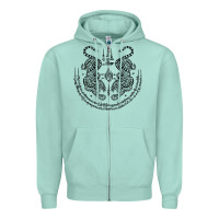 Seafoam sak yant thai tattoo twin tiger muay magical thailand gifts t shirt Zipper Hoodie - minhPixels