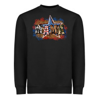 Black patriotic mama Heavyweight Sweatshirt - BundleAndBundleShop