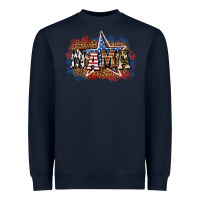 Navy patriotic mama Heavyweight Sweatshirt - BundleAndBundleShop