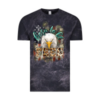 Cloud Black Born to be free 4th of july Vintage Tee - HowdyJamesFarm