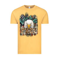 Vintage Mustard Born to be free 4th of july Vintage Tee - HowdyJamesFarm