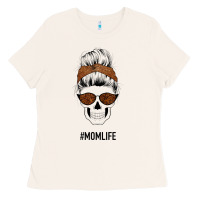 Bone Brown Glitter, Western Vintage Patterned Mom Skull Ladies Tee - Bettercallsaul