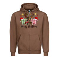 Chestnut merry christmas tooth Zipper Hoodie - CowhideDigitalArt