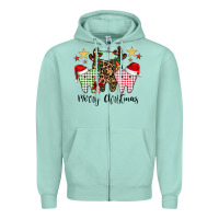 Seafoam merry christmas tooth Zipper Hoodie - CowhideDigitalArt