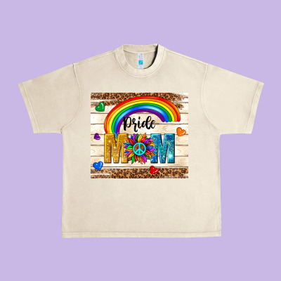 Pride Mom Urban Heavy Tee Designed By Tumblerdesignbyshophia