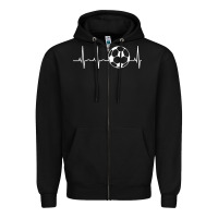 Black soccer hoodie for teens, men, & women   soccer lover gift pullover hoo Zipper Hoodie - minhPixels