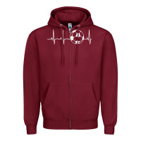 Burgundy soccer hoodie for teens, men, & women   soccer lover gift pullover hoo Zipper Hoodie - minhPixels