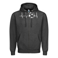 Charcoal Heather soccer hoodie for teens, men, & women   soccer lover gift pullover hoo Zipper Hoodie - minhPixels