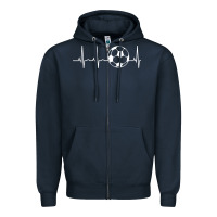 Navy soccer hoodie for teens, men, & women   soccer lover gift pullover hoo Zipper Hoodie - minhPixels