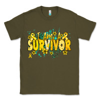 Army Green I am a survivor yellow ribbon Classic Tee - NancyCooperArtShop