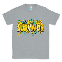 Heather Grey I am a survivor yellow ribbon Classic Tee - NancyCooperArtShop