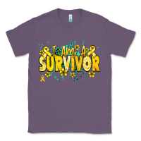 Lavender I am a survivor yellow ribbon Classic Tee - NancyCooperArtShop