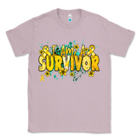 Lilac I am a survivor yellow ribbon Classic Tee - NancyCooperArtShop