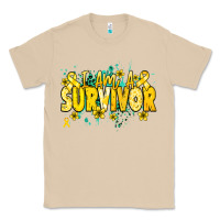 Mushroom I am a survivor yellow ribbon Classic Tee - NancyCooperArtShop