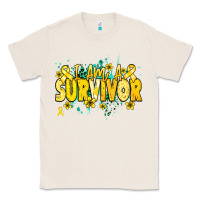 Natural I am a survivor yellow ribbon Classic Tee - NancyCooperArtShop