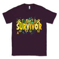 Plum I am a survivor yellow ribbon Classic Tee - NancyCooperArtShop