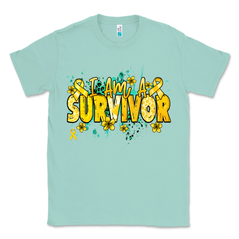 I Am A Survivor Yellow Ribbon Classic Tee by NancyCooperArtShop | Teevron