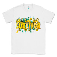 White I am a survivor yellow ribbon Classic Tee - NancyCooperArtShop