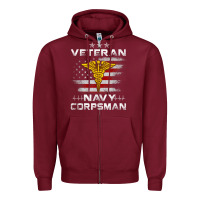 Veteran Navy Corpsman Patriotic 4th Of July Gifts Zipper Hoodie | Teevron