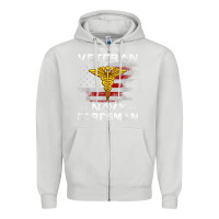 Dove Grey Veteran Navy Corpsman Patriotic 4th of July Gifts Zipper Hoodie - minhPixels
