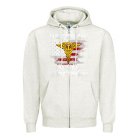 Oatmeal Heather Veteran Navy Corpsman Patriotic 4th of July Gifts Zipper Hoodie - minhPixels