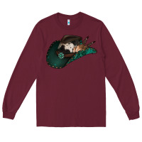 Burgundy cowhide flowers cowboy hat Long Sleeve Tee - Jasminsmagicworld
