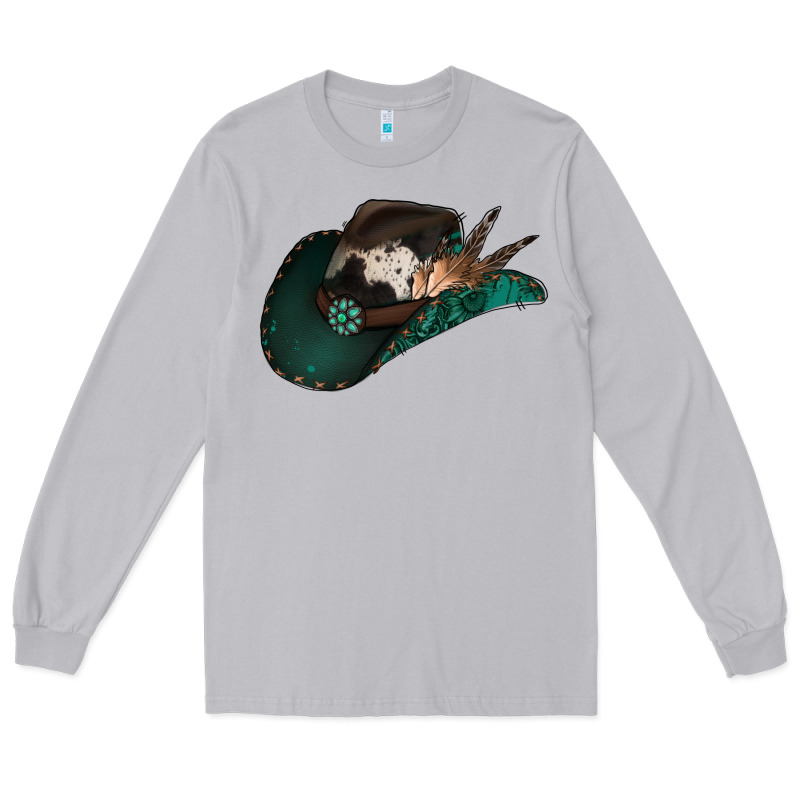 Cowhide Flowers Cowboy Hat Long Sleeve Tee by Jasminsmagicworld | Teevron