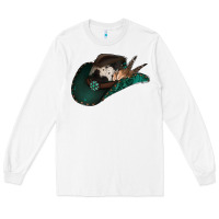 White cowhide flowers cowboy hat Long Sleeve Tee - Jasminsmagicworld
