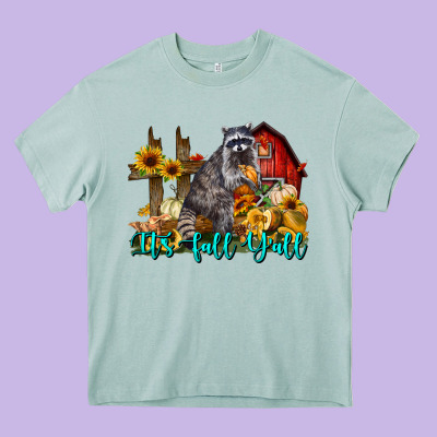 It's Fall Y'all Heavy Core Tee Designed By Lillyallendesigns