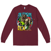Burgundy Autism Rex Long Sleeve Tee - CowGirlArtShop