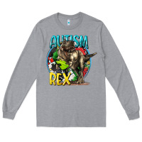Heather Grey Autism Rex Long Sleeve Tee - CowGirlArtShop