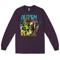 Plum Autism Rex Long Sleeve Tee - CowGirlArtShop