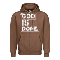 Chestnut God Is Dope Gift for faithful Christians Zipper Hoodie - minhPixels