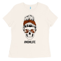 Bone Western Brown Glitter Cowhide Patterned Mom Skull Ladies Tee - Bettercallsaul