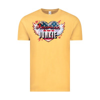 Vintage Mustard American junkie 4th of july Vintage Tee - HowdyJamesFarm